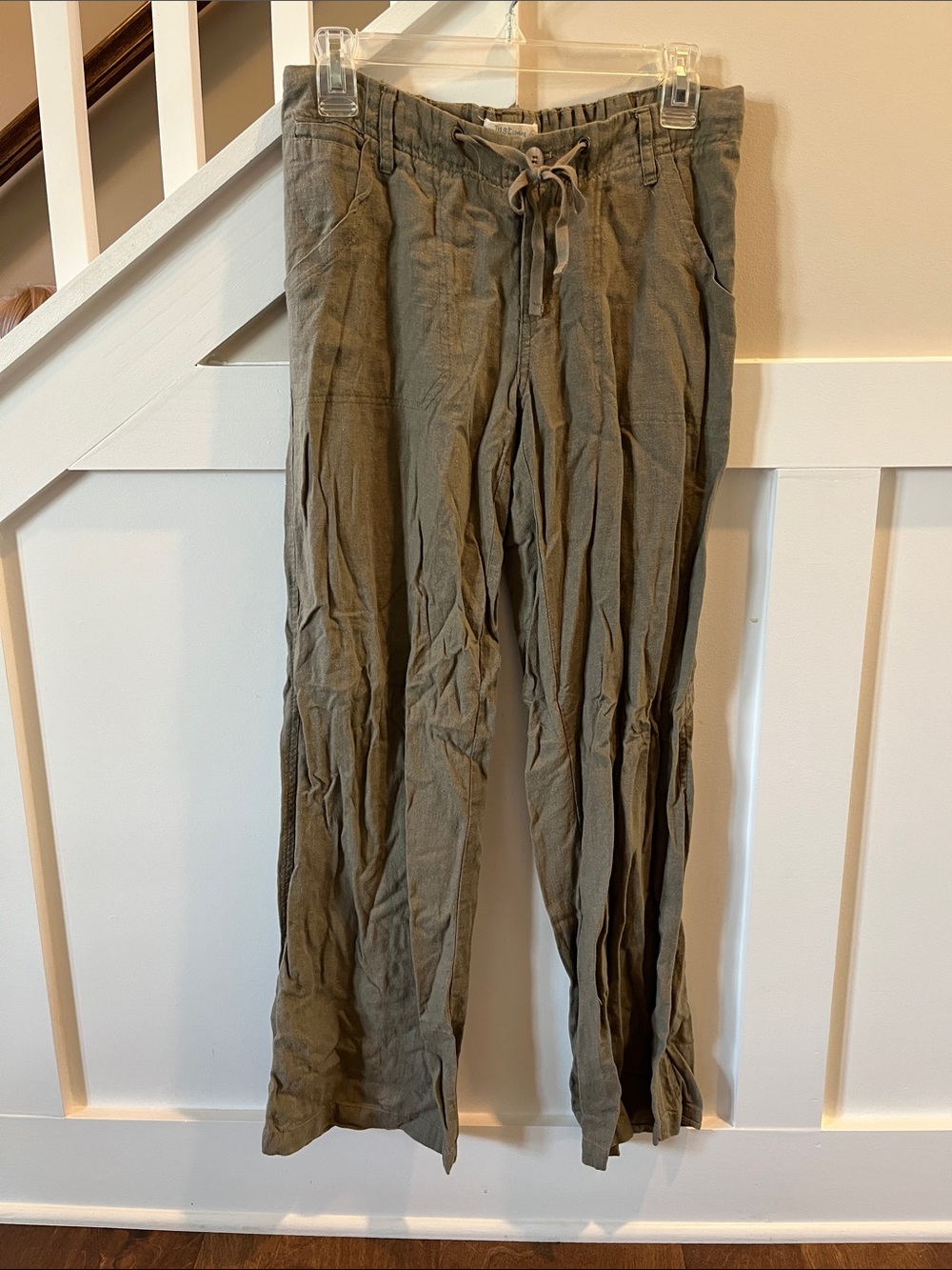 Just Living Olive Drawstring Cargo Pants